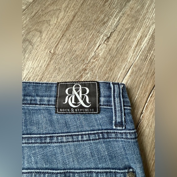 VTG Rock & Republic Denim Jeans Kasandra Fit And Flare Size 6 M 29 30 Blue Wash - Picture 9 of 13